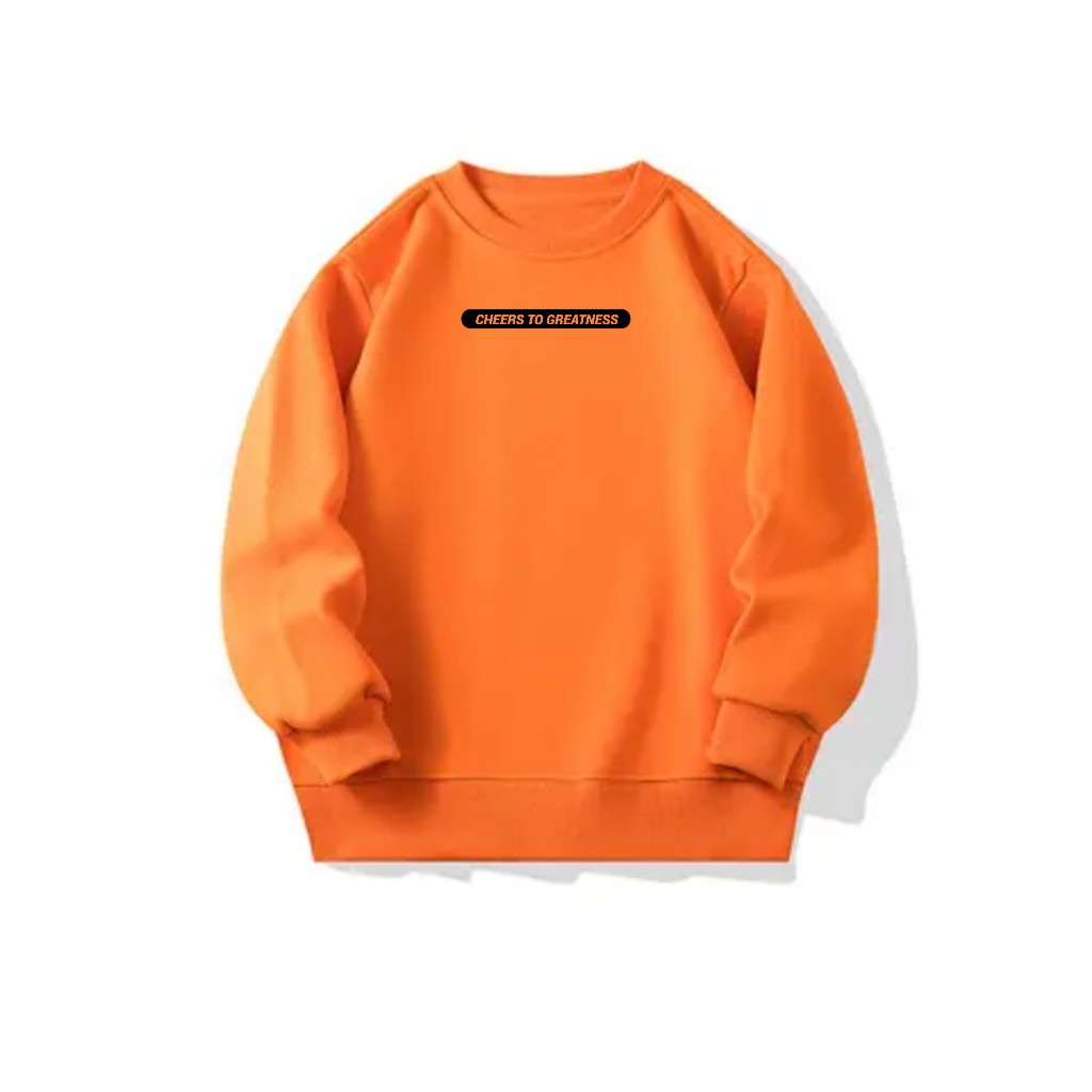 Men's Pullover Sweatshirt with Shoulder-Drop Crew Neck