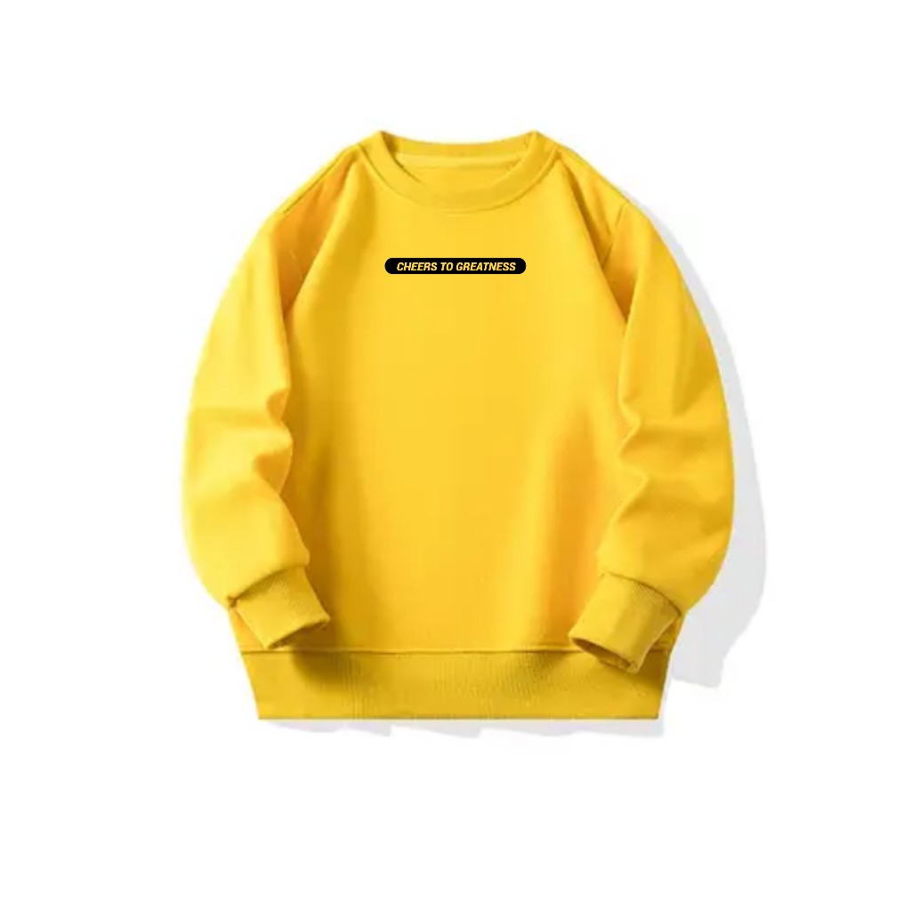 Men's Pullover Sweatshirt with Shoulder-Drop Crew Neck