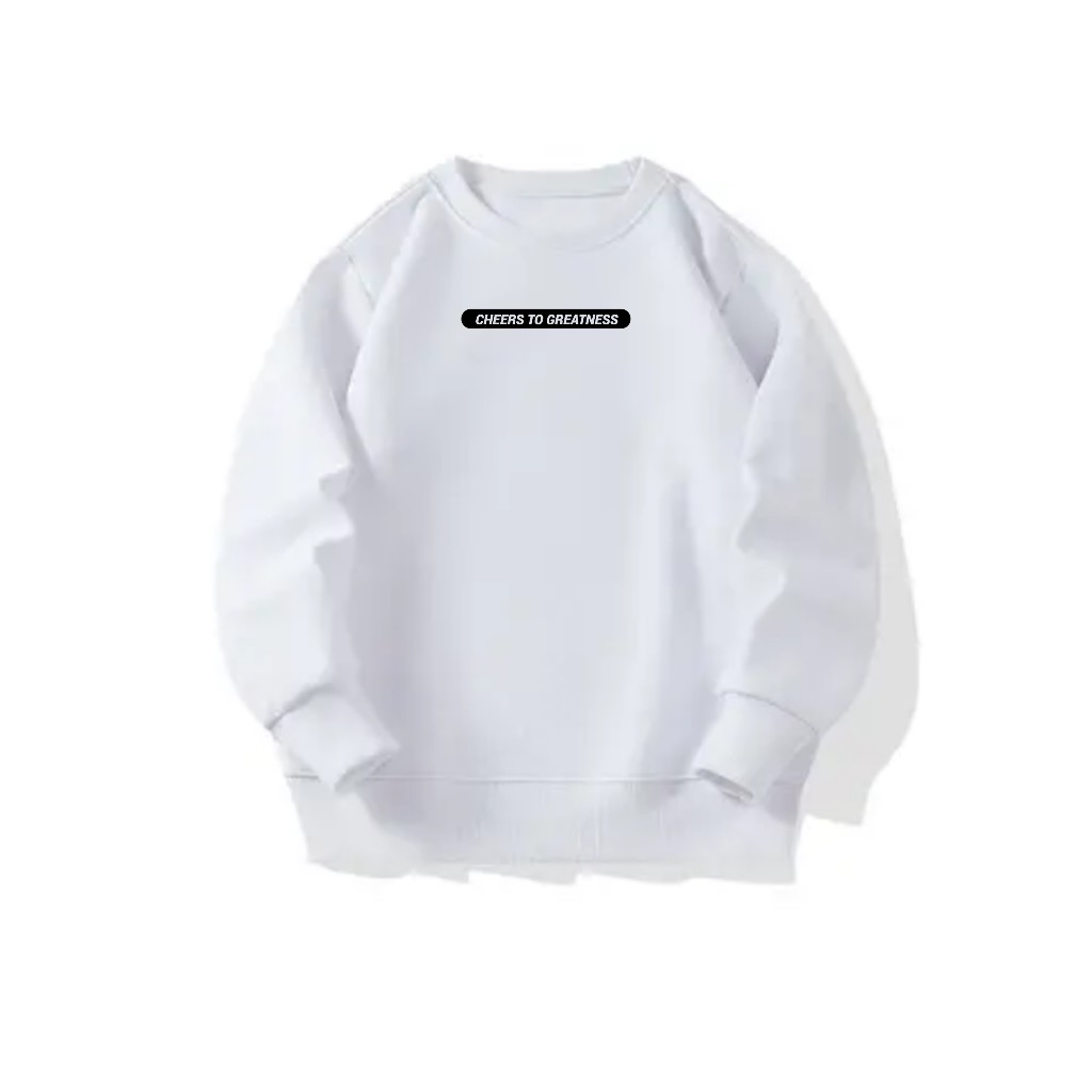 Men's Pullover Sweatshirt with Shoulder-Drop Crew Neck