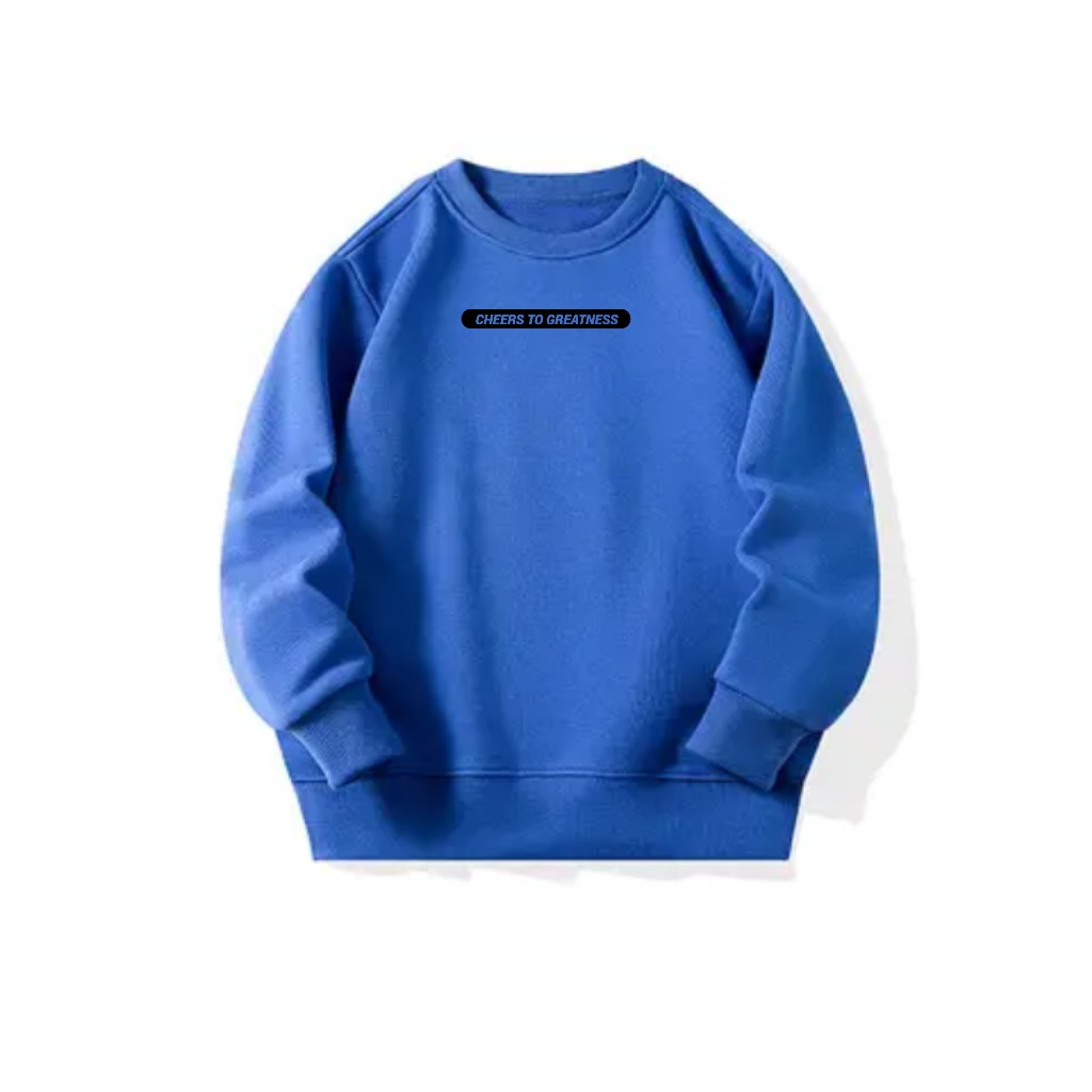 Men's Pullover Sweatshirt with Shoulder-Drop Crew Neck