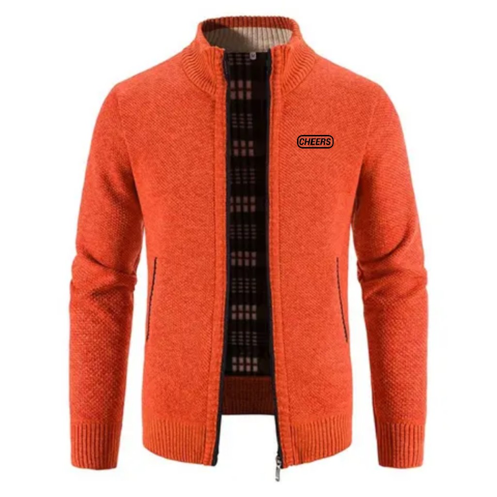 Autumn Winter Men's Jacket Slim Fit Stand Collar Zipper