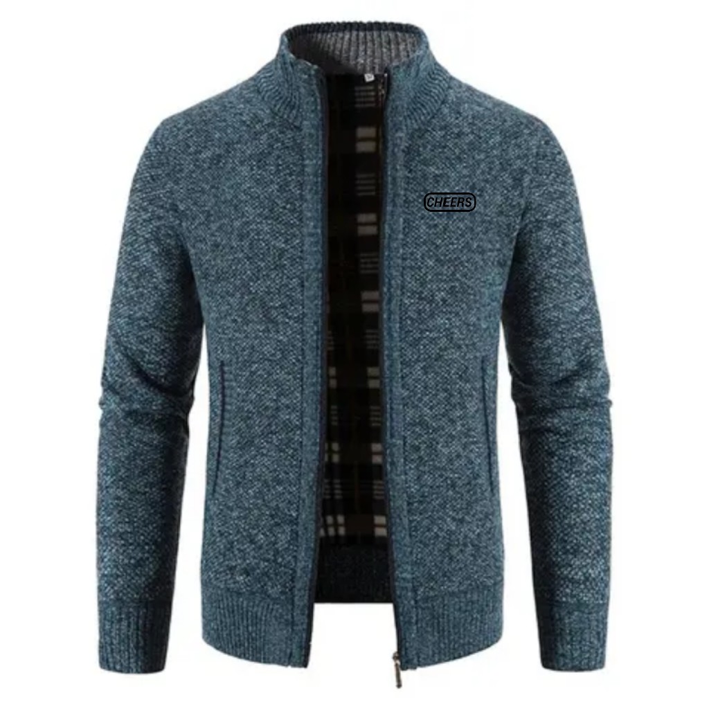 Autumn Winter Men's Jacket Slim Fit Stand Collar Zipper