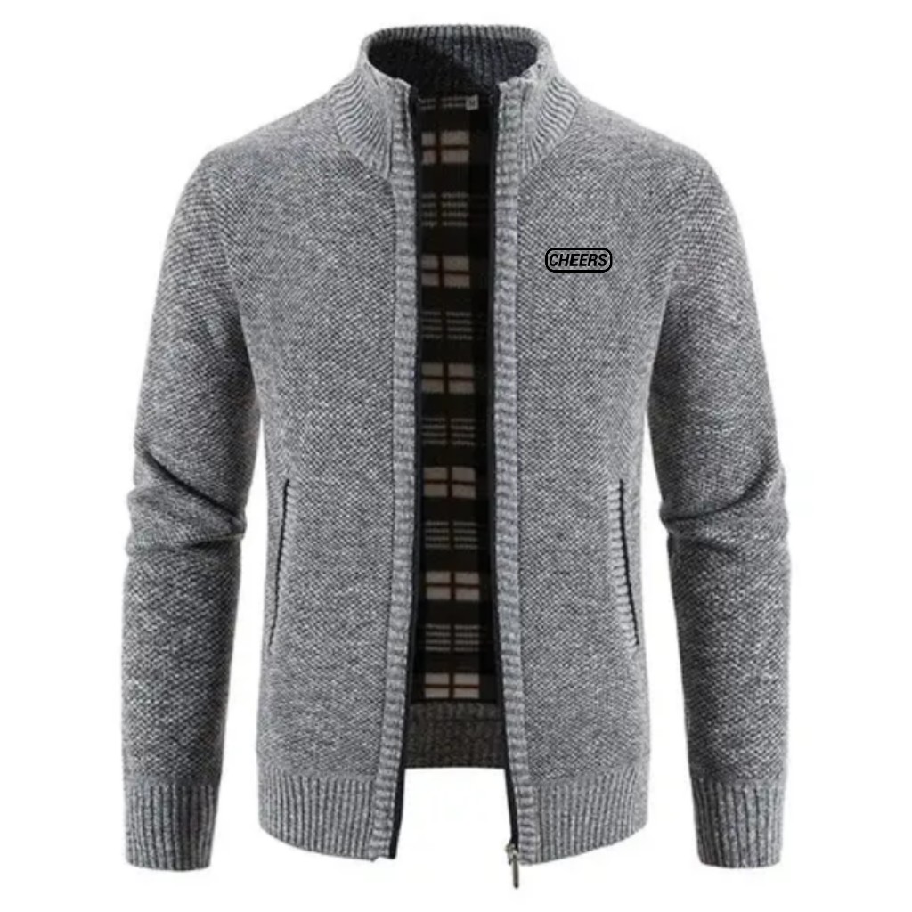 Autumn Winter Men's Jacket Slim Fit Stand Collar Zipper