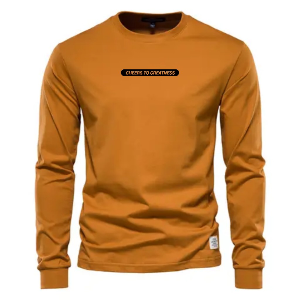 Streetwear Men's Fit Long Sleeve 100% Cotton