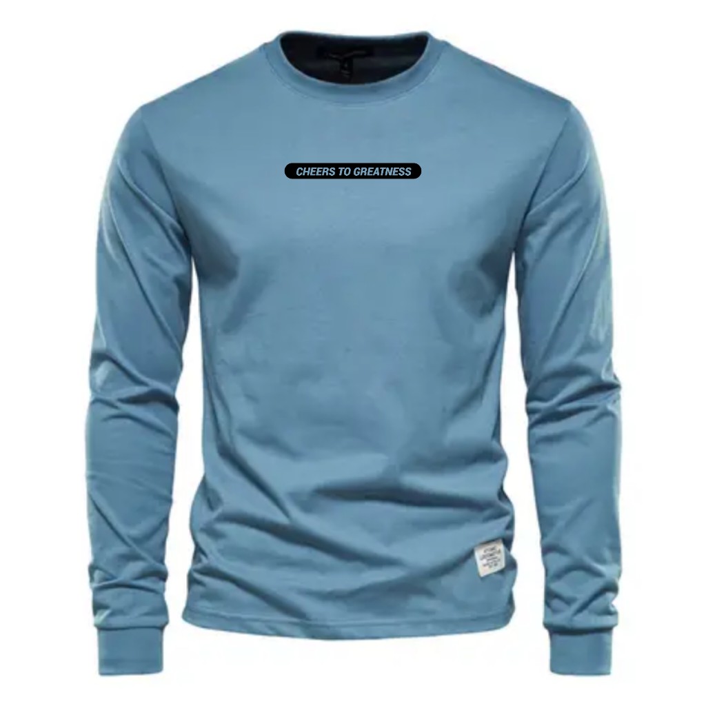 Streetwear Men's Fit Long Sleeve 100% Cotton