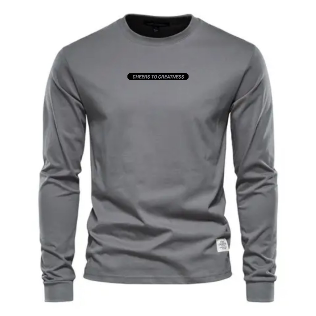 Streetwear Men's Fit Long Sleeve 100% Cotton