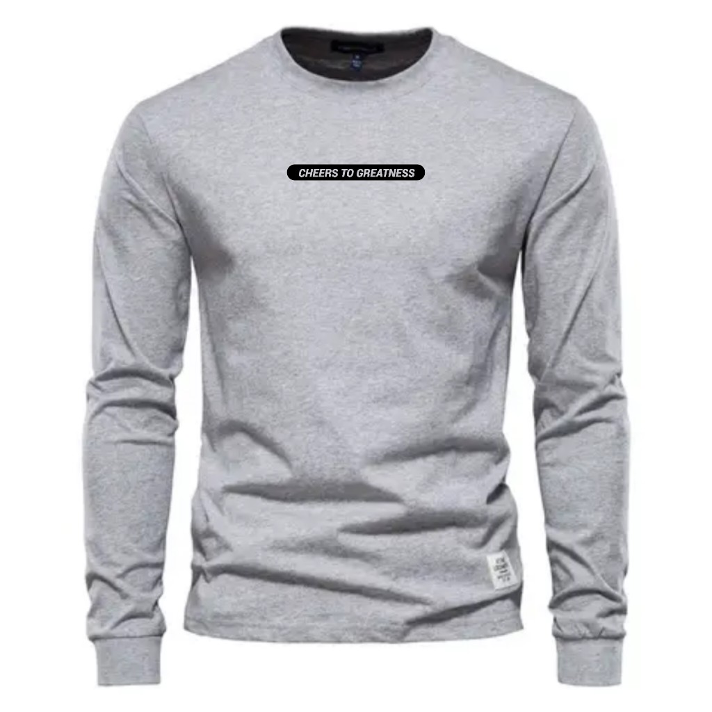 Streetwear Men's Fit Long Sleeve 100% Cotton