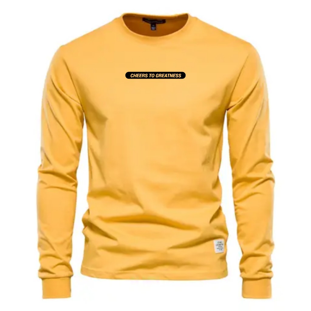 Streetwear Men's Fit Long Sleeve 100% Cotton
