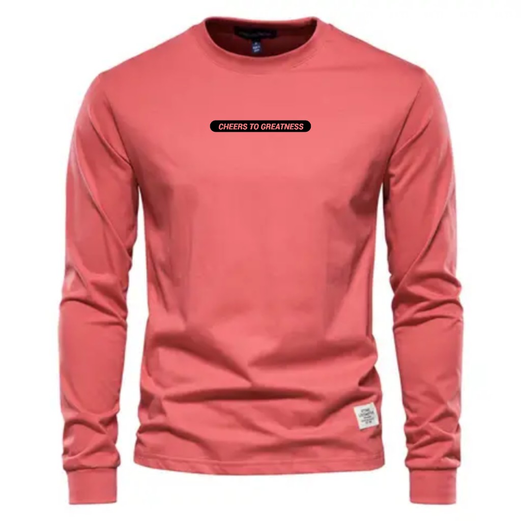 Streetwear Men's Fit Long Sleeve 100% Cotton