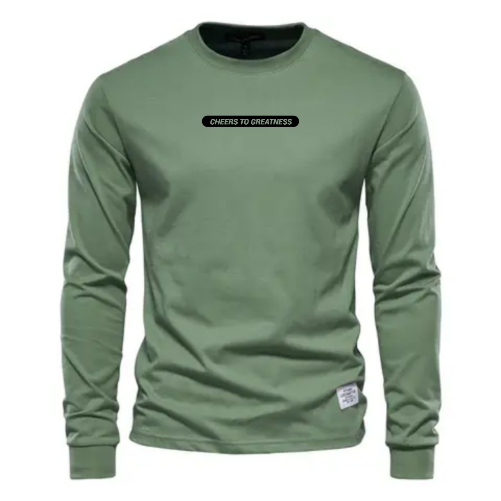 Streetwear Men's Fit Long Sleeve 100% Cotton