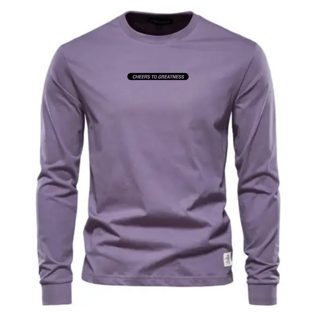 Streetwear Men's Fit Long Sleeve 100% Cotton