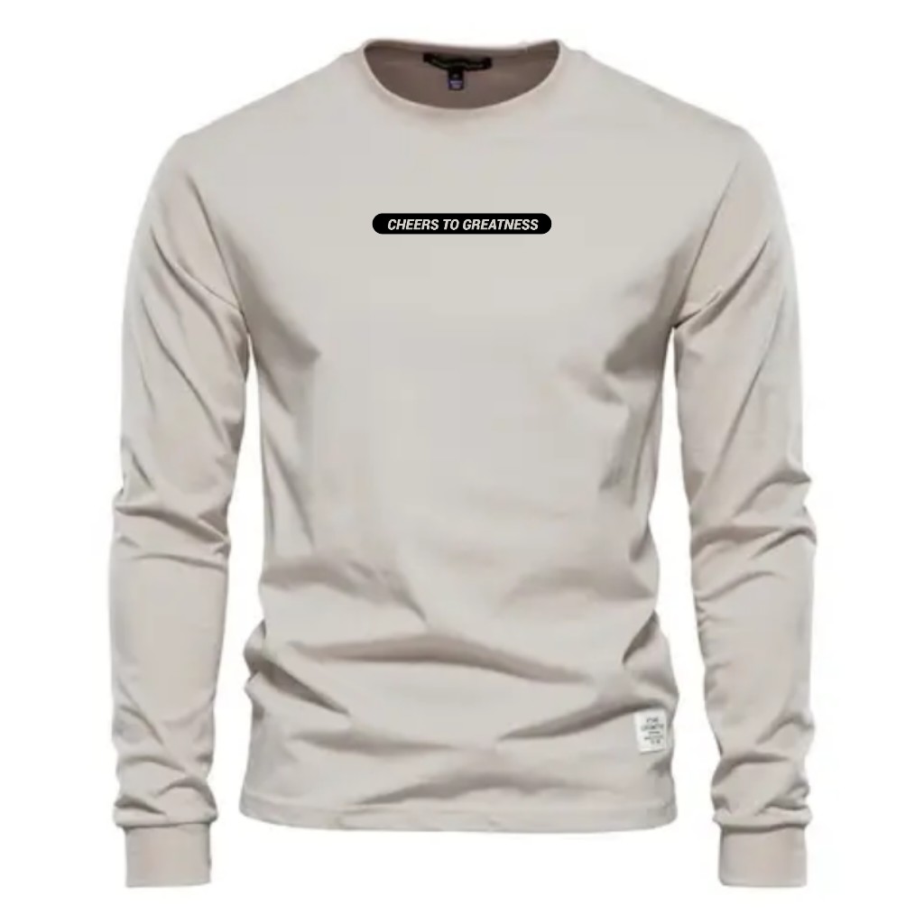 Streetwear Men's Fit Long Sleeve 100% Cotton