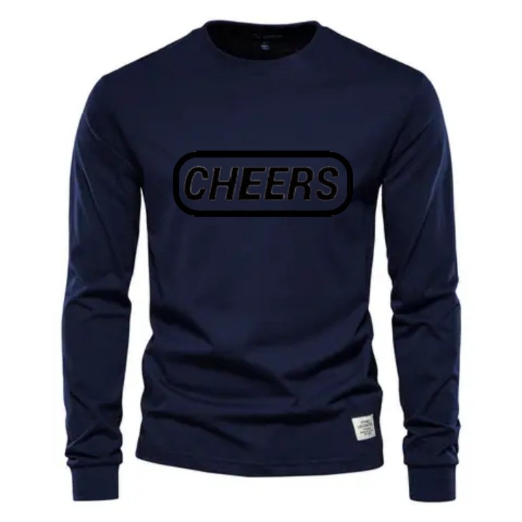 Cheers Streetwear Men's Fit Long Sleeve 100% Cotton