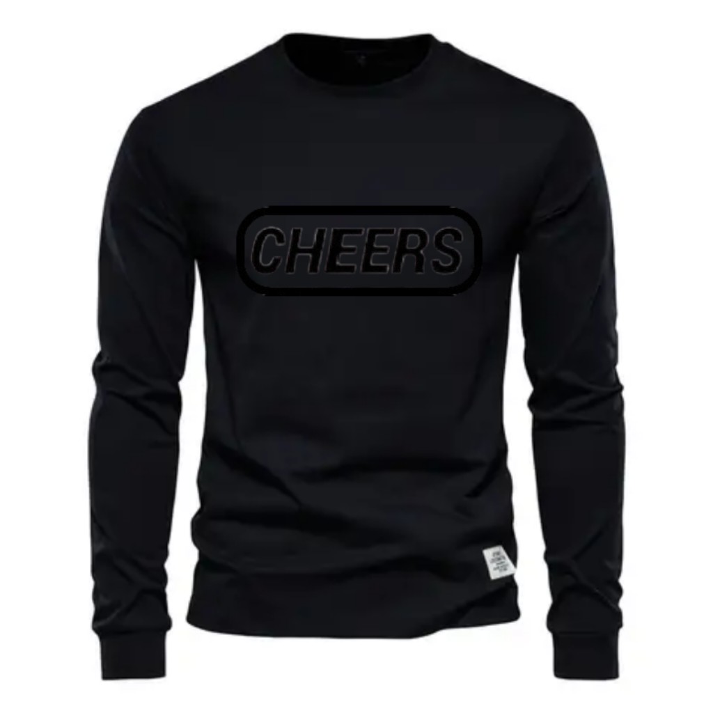 Cheers Streetwear Men's Fit Long Sleeve 100% Cotton