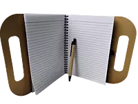 Writing buddy: Diary with pen, wallet, sticky pads and carrying handle