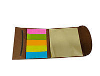 Smily Cork notepad with Sticky notepad and strips
