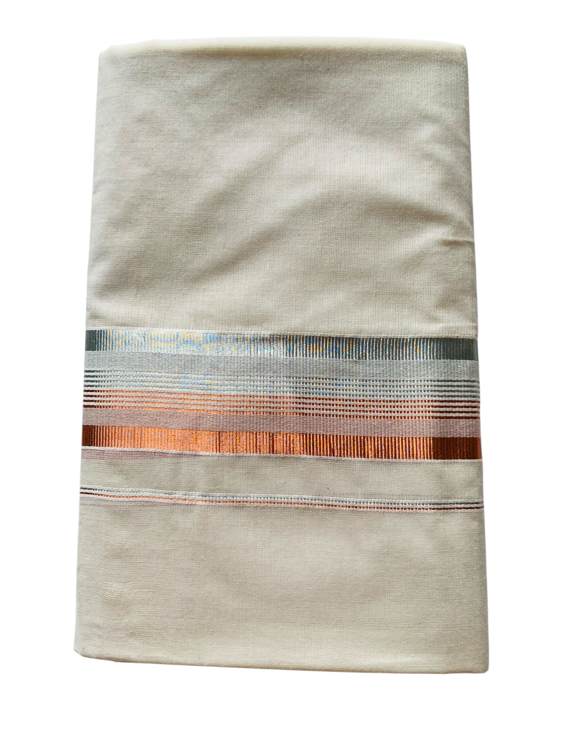 Men's Kuthampully Cotton Kerala Kasavu Mundu - Men's Kasavu Dhoti KTM-880