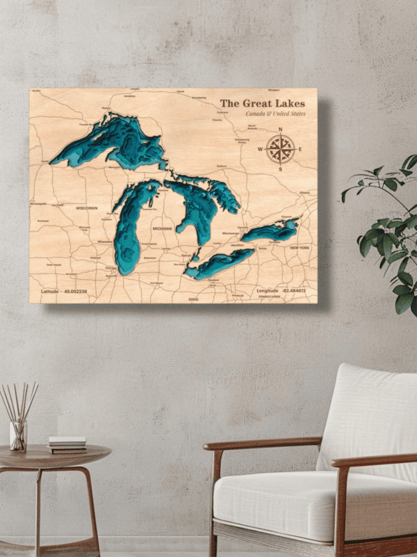 Michigan Great Lakes Multi-Layer 3D Map