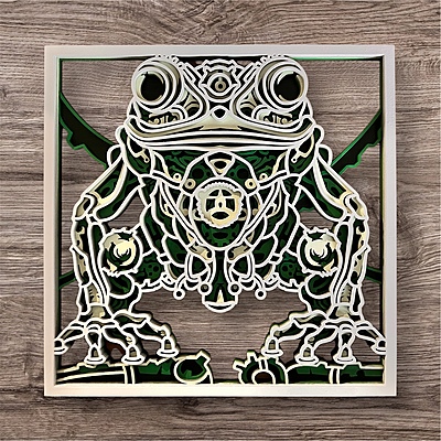 Frog- Four Layered 3D Frog
