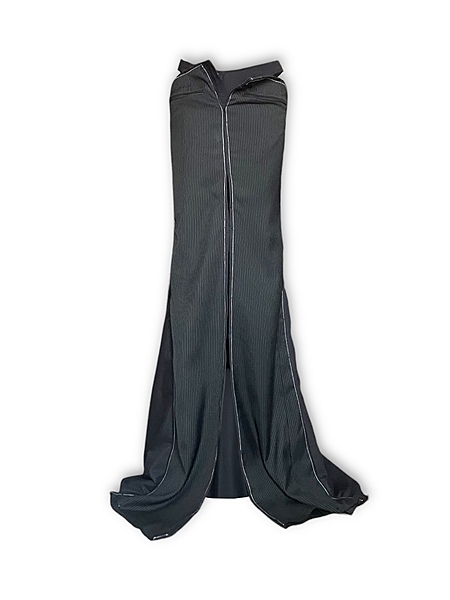 Back Panel Underwear Pinstripe Pant Skirt
