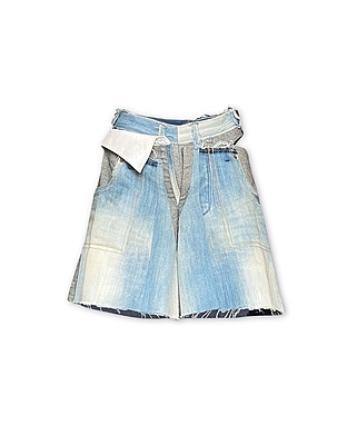 Collar Band Underwear Jean short