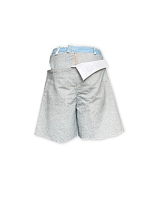 Collar Band Underwear Jean short