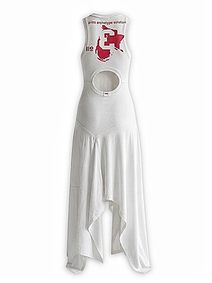 Face-Back Graphic Panel Tank Dress