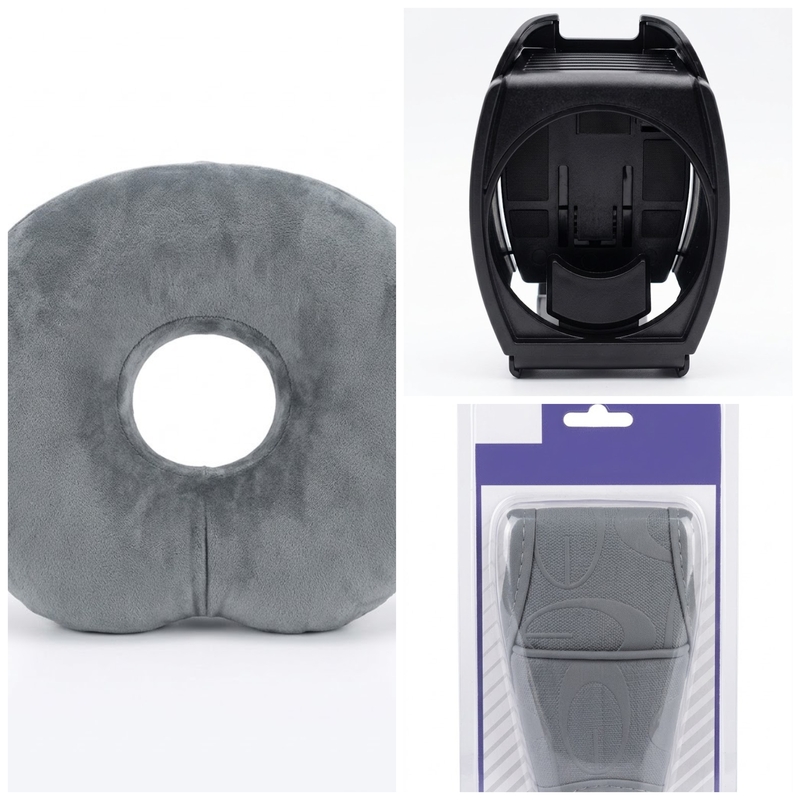 3-in-1 Car Interior Comfort Bundle – Donut Neck Pillow, Seat Belt Protector Pa &Air Vent Cup Holder