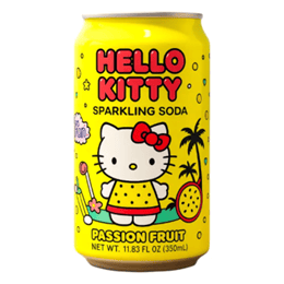 Hello Kitty Sparkling Soda Passion Fruit 350ml_24/11.83oz