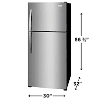 Frigidaire FFHT2022AS 30-inch Wide Top-Freezer Refrigerator - 20 Cu. Ft