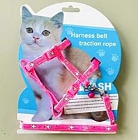 Printed Adjustable Cat Harness & Leash Set – Soft Lightweight Walking Vest-Printed