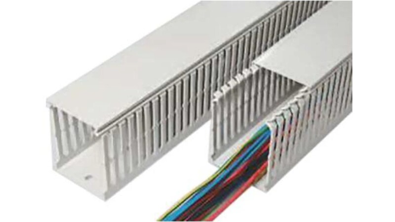 PVC Panel Trunking 80 x 60 x 2 Mtrs Length, Grey PVC Panel Trunking 80 x 60 x 2 Mtrs Length, Grey