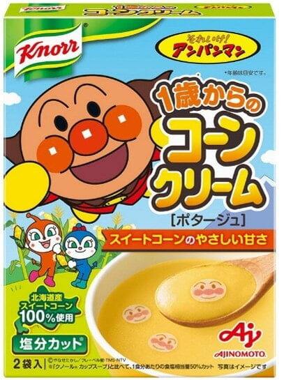 Knoor Anpanman Corn Cream Soup 2pk 24g_6/12/0.8 oz.
