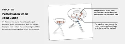 HOFATS BOWL 70 Fire Bowl with star stand HOFATS BOWL 70 Fire Bowl with star stand