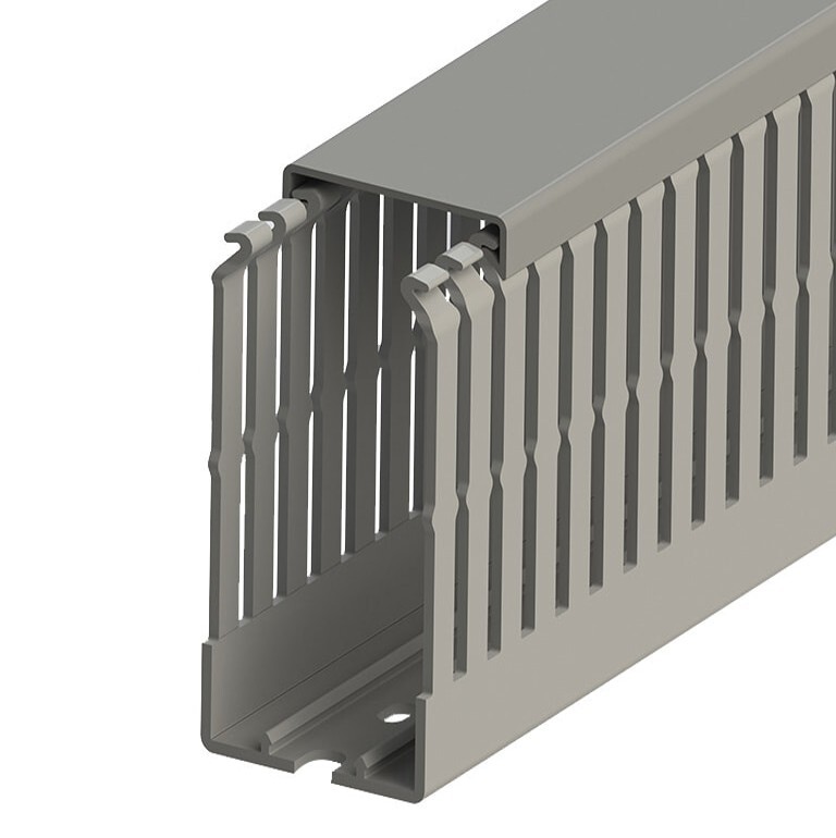 PVC Panel Trunking 60 x 25 x 2 Mtrs Length, Grey PVC Panel Trunking 60 x 25 x 2 Mtrs Length, Grey
