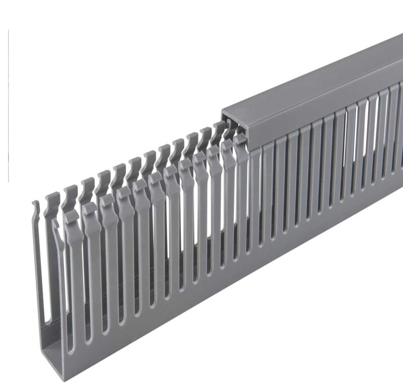 PVC Panel Trunking 40 x 25 x 2 Mtrs Length, Grey PVC Panel Trunking 40 x 25 x 2 Mtrs Length, Grey