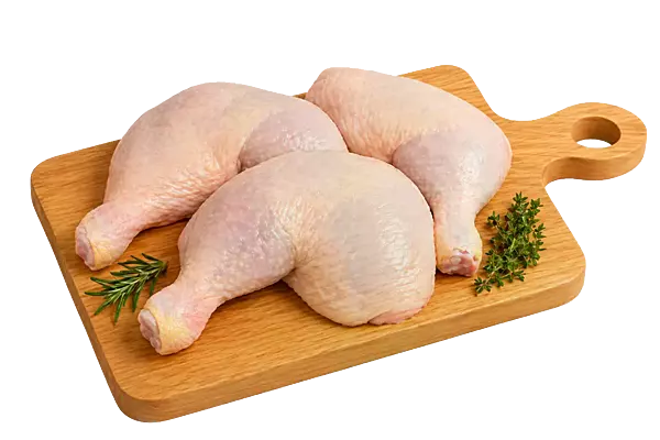 Pierna y muslo de pollo con piel