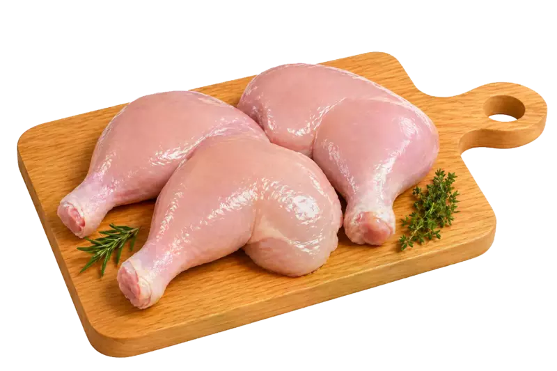 Pierna y muslo de pollo sin piel