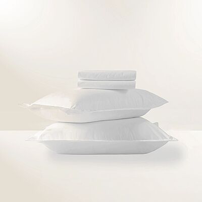 Lux White Pillow Sham - Queen