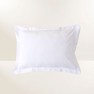 Lux White Pillow Sham - Queen