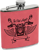 6 oz Leatherette Wrapped Flask