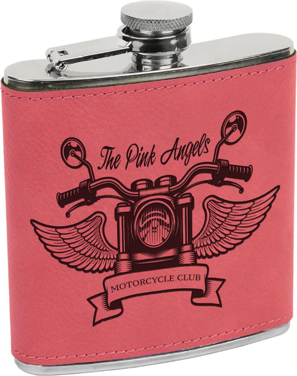 6 oz Leatherette Wrapped Flask