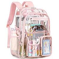 Pink Transparent Backpack