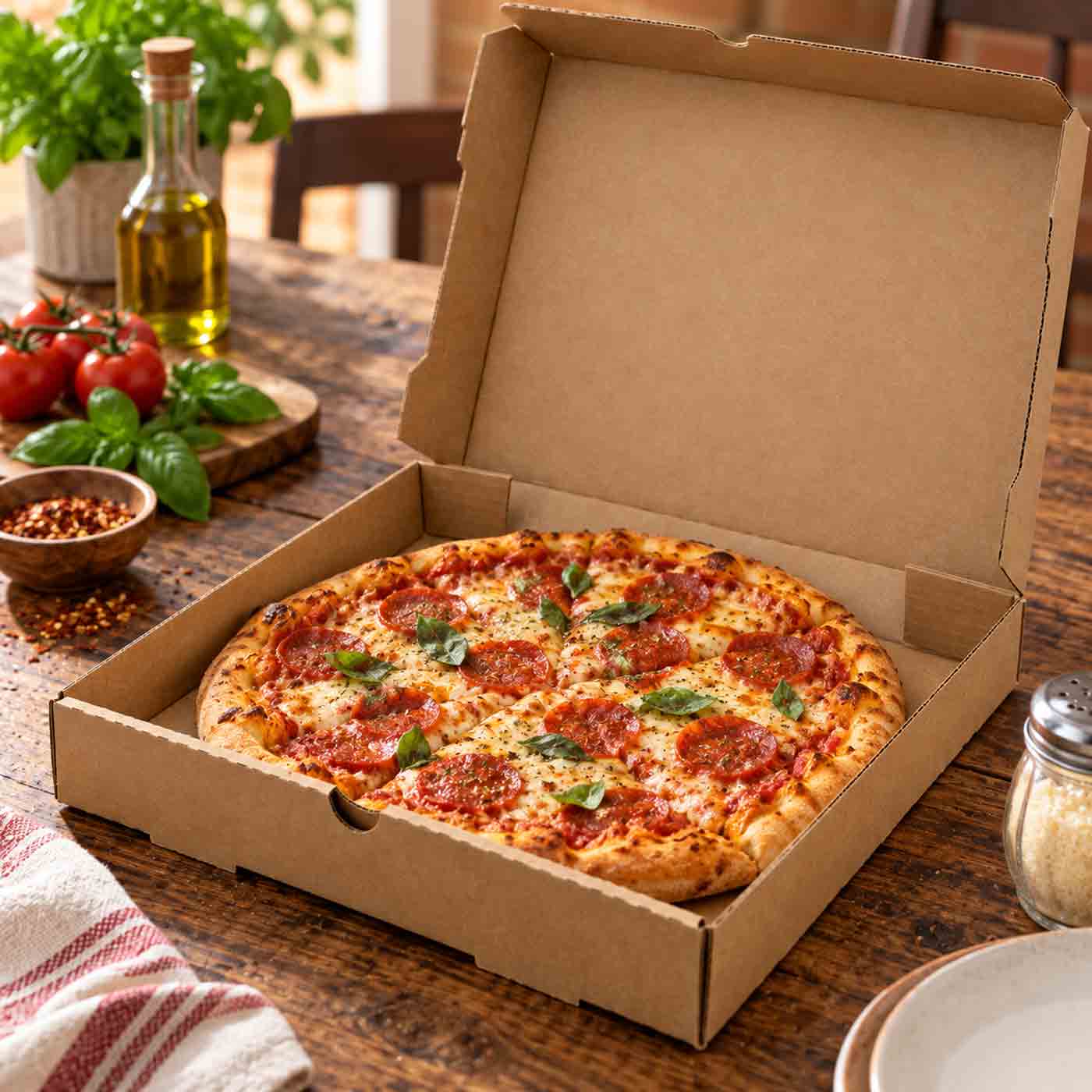 Pizza Box 12" Corrugated 1/50...