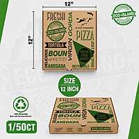 Pizza Box 12" Eco-Island 1/50 (Island Names)