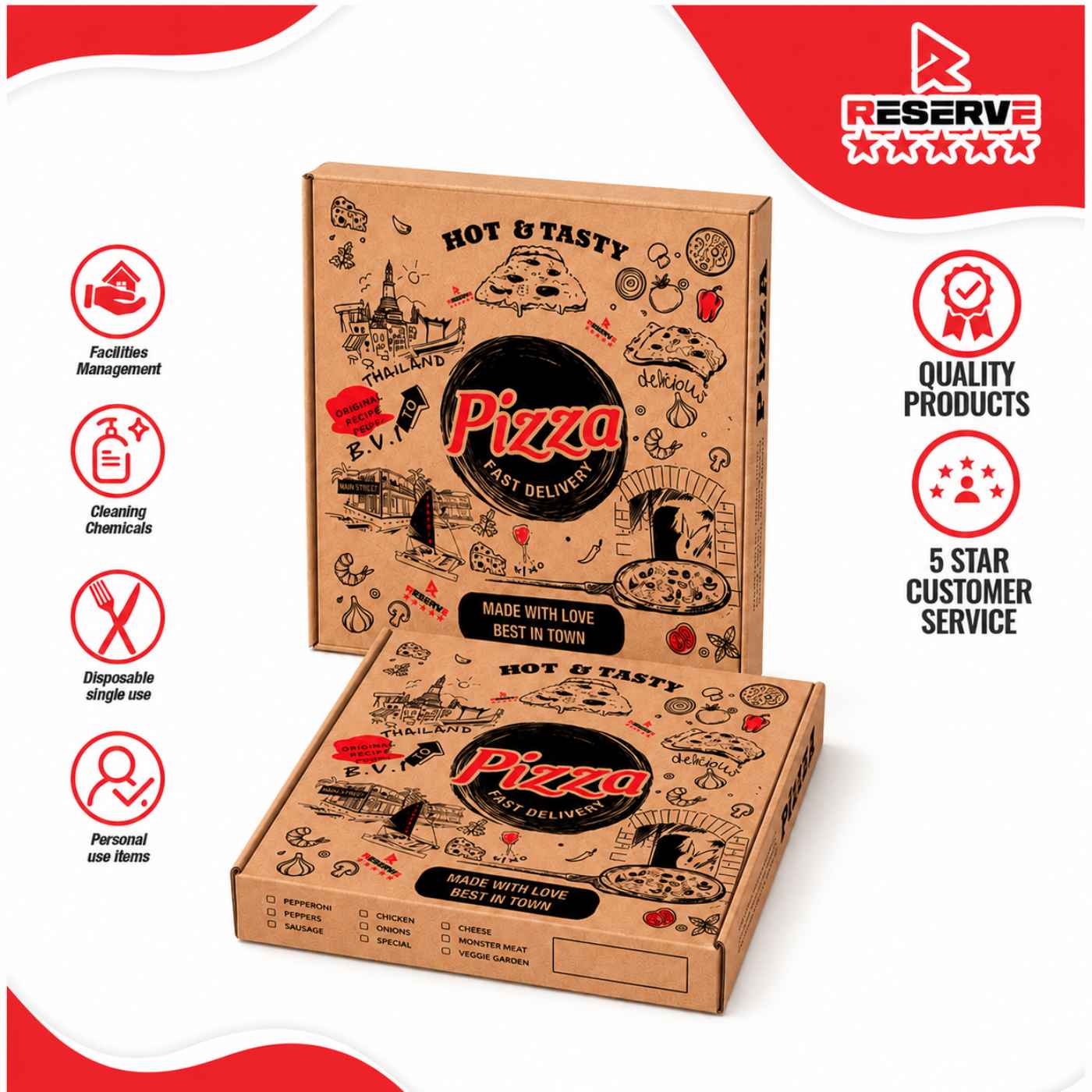 Pizza Box 12" Reserve 1/50 (BVITOTHAI)