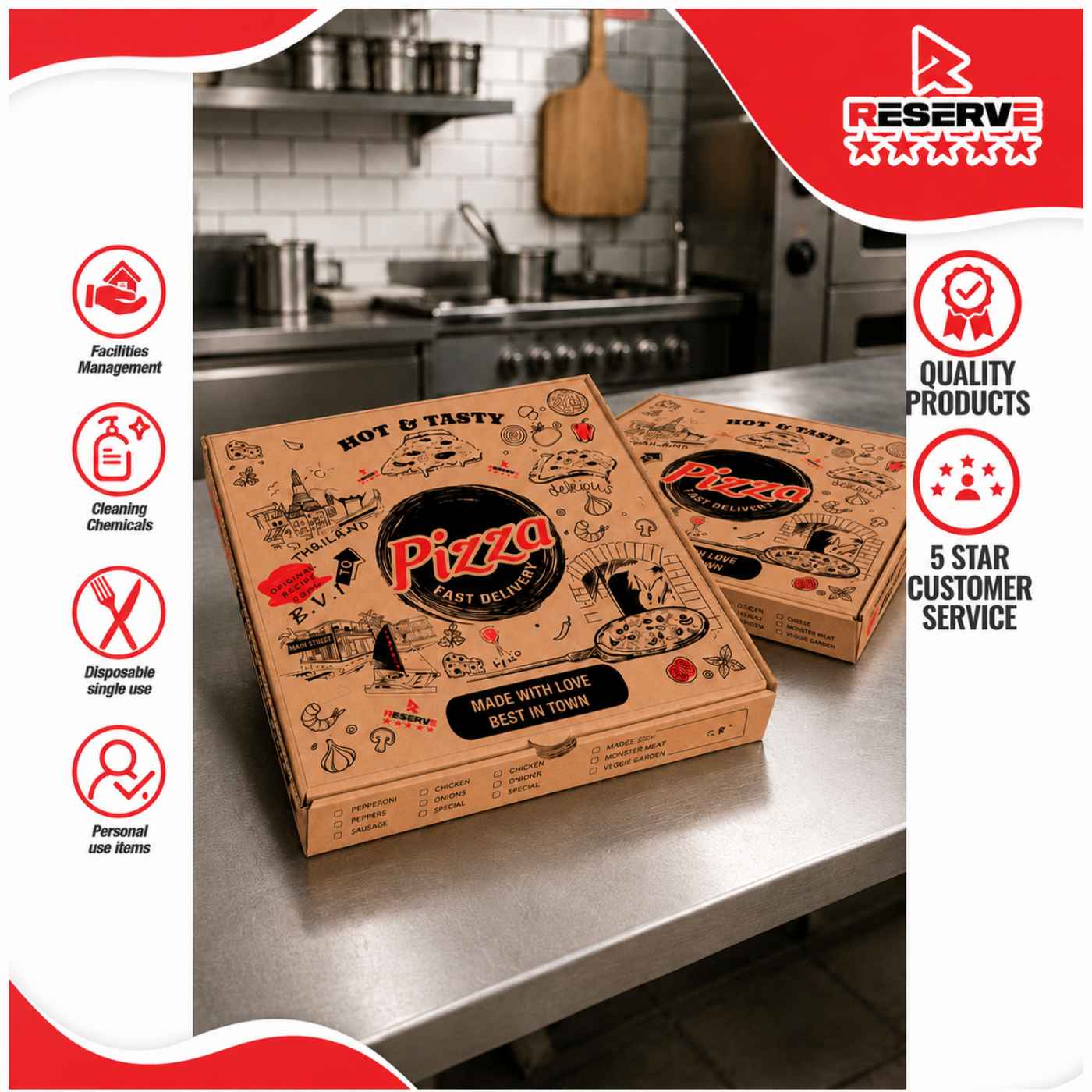 Pizza Box 12" Reserve 1/50 (BVITOTHAI)