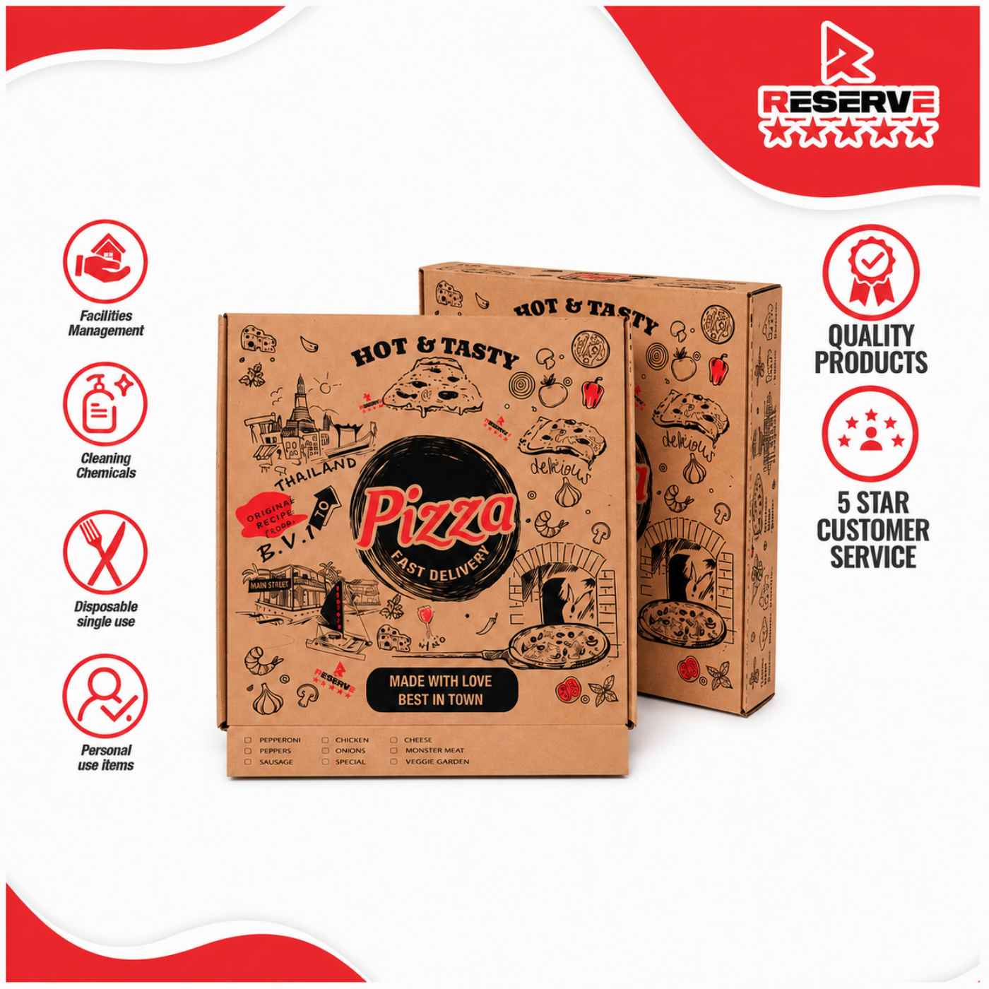 Pizza Box 12" Reserve 1/50 (BVITOTHAI)