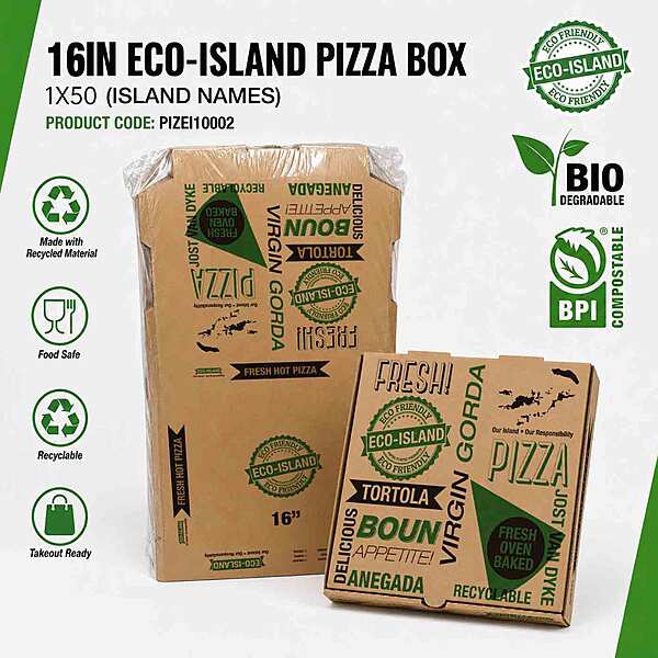 Pizza Box 16" Eco-Island 1/50 (Island Names)