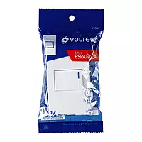 Placa armada 1 interruptor, 1.5 módulos, Española, blanco - PA-APSE15-EB / 45592